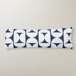 Navy Blauwe Mod Geometrische Boog Patroon Kussen