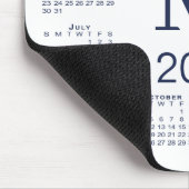 Navy Blauwe Monogram 2027 Agenda Wit Muismat (Hoek)