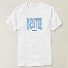 Navy + Blauwe Nep Glitters BESTIE Bachelorette-fee T-shirt