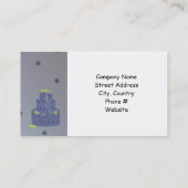 Navy Blauwe Ontwerptaart Visitekaartje (Achterkant)
