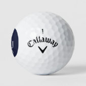 Navy Blauwe Op Maat Gemaakte Monogram Huwelijksjub Golfballen (Logo)