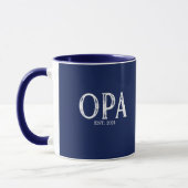 Navy Blauwe Opa Oprichtingsjaar Mok (Links)
