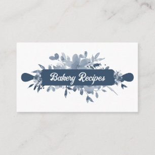 Navy Blauwe Patissier Thuisbakkery Visitekaartje