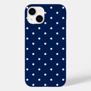 Navy blauwe polka dot Case-Mate iPhone 14 hoesje