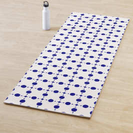Navy blauwe polka stippen, Polka stippenpatroon, S Yogamat