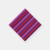 Navy Blauwe Rode Roze Verticale Strepen Design Servet (Hoek)