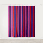Navy Blauwe Rode Roze Verticale Strepen Design   Wandkleed (Voorkant)