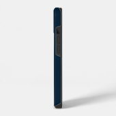 Navy Blauwe Script | Stijlvol Modern Monogram iPhone Hoesje (Linkerkant)