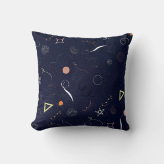 Navy Blauwe Sterrenhemel Doodle Worp Kussen