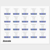 Navy Blauwe Strepen Executive Prijskaartje Sticker (Vel)
