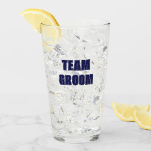 Navy Blauwe Team Bruidegom Bachelor Party Glas