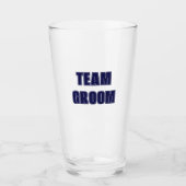 Navy Blauwe Team Bruidegom Bachelor Party Glas (Voorkant)