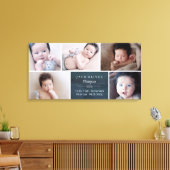 Navy Blauwe & Witte Fotocollage Baby Canvas Afdruk (Insitu (Woonkamer))