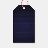 Navy Blauwe Witte Pompoen Groene Herfst Bruidsfees Cadeaulabel (Achterkant)