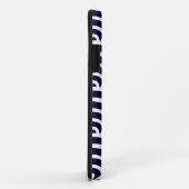 Navy Blauwe & Witte Schelp Patroon Case-Mate iPhone Case (Achterkant/rechts)