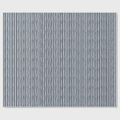 Navy Blauwe & Witte Scheve Strepen Cadeaupapier (Vlak)