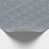 Navy Blauwe & Witte Scheve Strepen Cadeaupapier (Hoek)