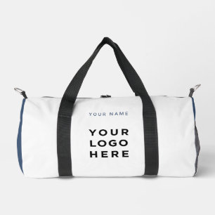 Navy Blauwe Zakelijke Logo Naam Instagram Fitness Plunjezak