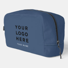 Navy Blauwe Zakelijke Logo Naam Instagram Reis Toilettasje
