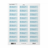 Navy Blauwe Zeepaard Strand Retouradreslabels Etiket (Full Sheet)