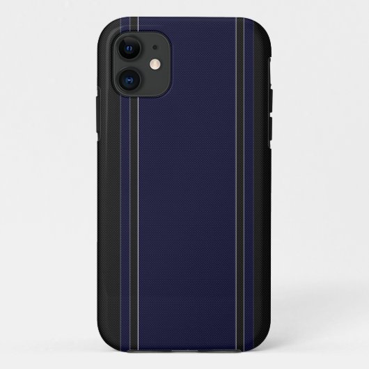 Navy Blauwe & Zwarte iPhone 5 Hoes (Achterkant)