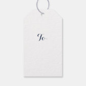 Navy Blauwgroen Weddenschap Dank je Georgia Cadeaulabel (Achterkant)