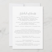 Navy Bliss Boho Wildflower Trouw Ontvangstbrief (Achterkant)