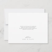 Navy Blissful Boho Wildflower Flat Wedding Bedankkaart (Achterkant)