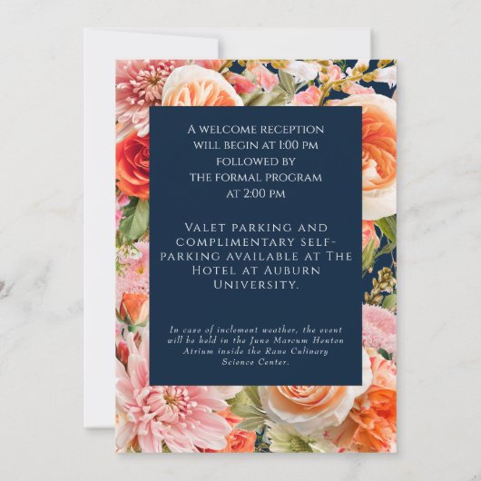 Navy Bloemen Begrafenis Memorial Aankondiging 0111 (Achterkant)