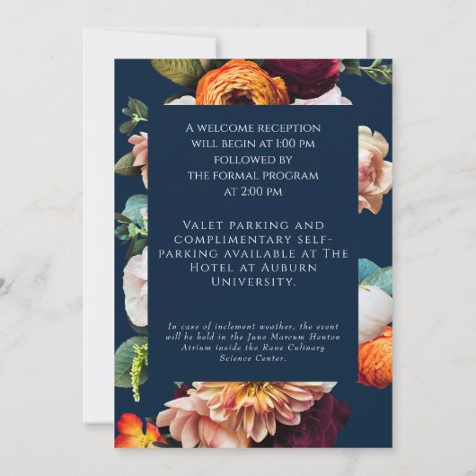 Navy Bloemen Begrafenis Memorial Aankondiging 0111 (Achterkant)