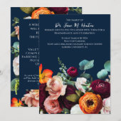 Navy Bloemen Begrafenis Memorial Aankondiging 0111 (Voorkant / Achterkant)