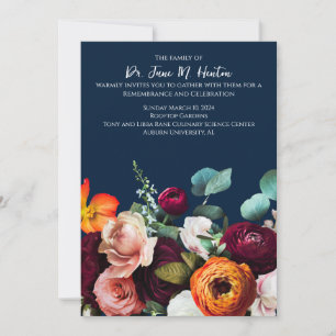 Navy Bloemen Begrafenis Memorial Aankondiging 0111