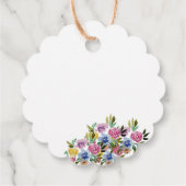 Navy Bloemen Bohemian Chic Bruiloft Dank u Bedankjes Labels (Achterkant)