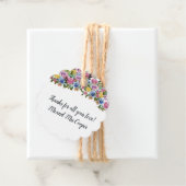 Navy Bloemen Bohemian Chic Bruiloft Dank u Bedankjes Labels (In situ)