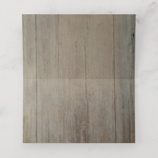 Navy Bloemen en String Lights Rustiek Plaatskaartje (Binnenkant ongevouwen)