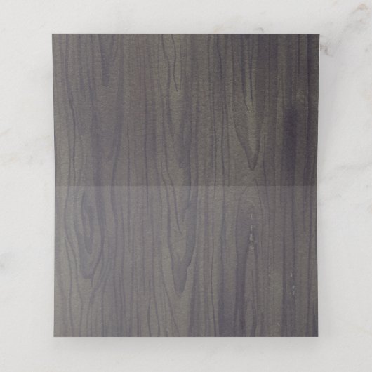 Navy Bloemen Rustiek Hout Mason Jar Bruiloft Plaatskaartje (Binnenkant ongevouwen)