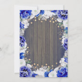 Navy Bloemen Rustiek Vrijgezellenfeest Kaart (Achterkant)