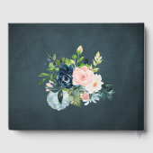 Navy bloemendiamant prinses tiara quinceanera gastenboek (Achterkant)