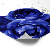 Navy Blond Haar Prinses Verjaardag Welkom Poster (Hoek)