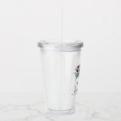 Navy Blooms Bachelorette Party Favoriet Tumbler Acryl Drinkbeker (Rechts)