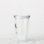 Navy Blooms Bachelorette Party Favoriet Tumbler Acryl Drinkbeker (Links)