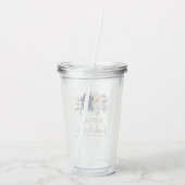 Navy Blooms Bachelorette Party Favoriet Tumbler Acryl Drinkbeker (Achterkant)