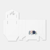 Navy Blooms Favor Box Bedankdoosjes (Uitgevouwen)
