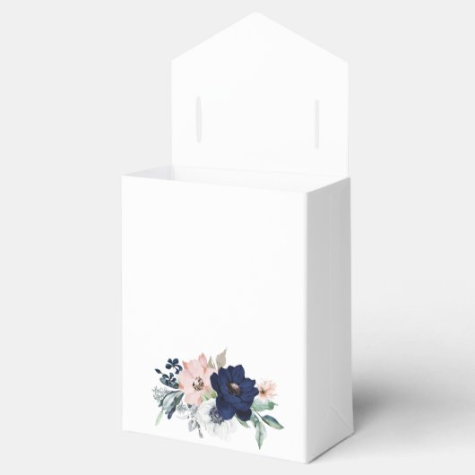 Navy Blooms Favor Box Bedankdoosjes (Geopend)
