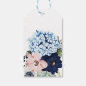 Navy Blooms Vrijgezellenfeest Favor Tag Cadeaulabel (Achterkant)