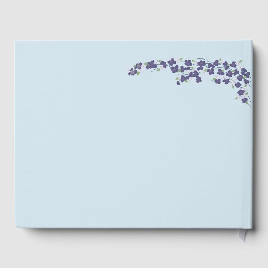 Navy Blossom Our Wedding Guests Gastenboek (Achterkant)