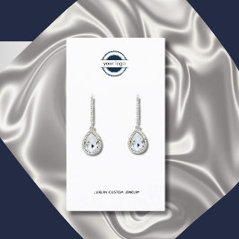 Navy-BluBlack en White Logo-draagbeeldscherm Visitekaartje