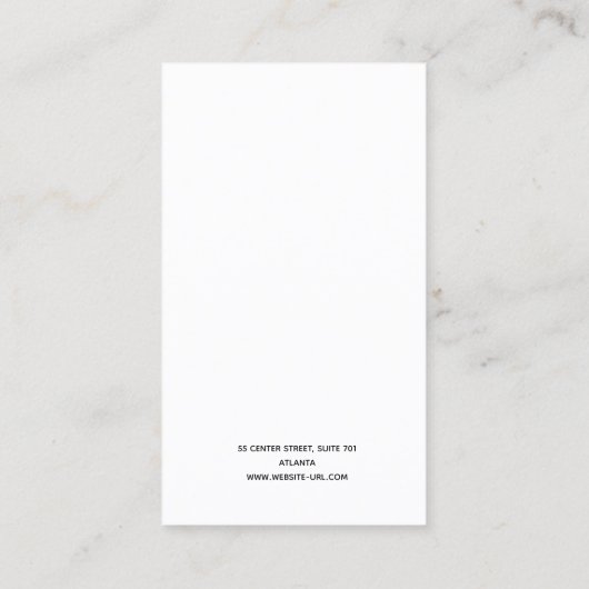 Navy-BluBlack en White Logo-draagbeeldscherm Visitekaartje (Achterkant)