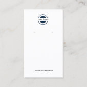 Navy-BluBlack en White Logo-draagbeeldscherm Visitekaartje (Voorkant)