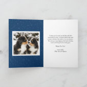 Navy Blue 2025 Bold Typografie Nieuwjaarsfoto Feestdagen Kaart (Binnen)